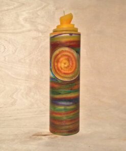 handgemachte bunte gerollte Streifen Kerze mit Spirale