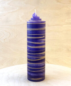 Streifen Kerze violett & gold