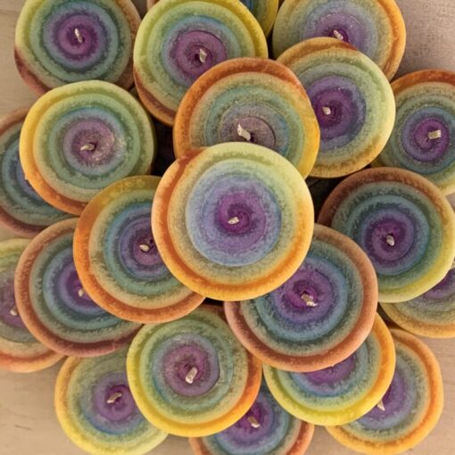 Lichtzwerge - Regenbogen Kerze