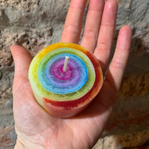 Lichtzwerge - Regenbogen Kerze