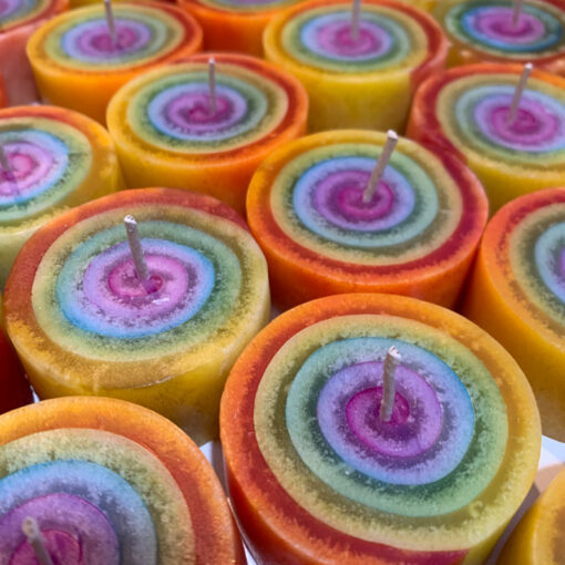Lichtzwerge - Regenbogen Kerze